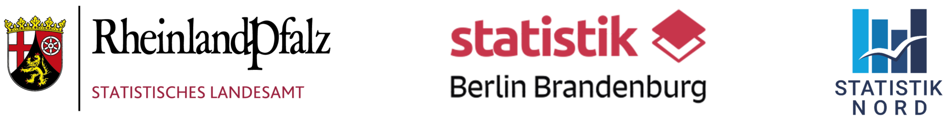 Logos Statistisches Landesamt Rheinland-Pfalz, Statistik Berlin Brandenburg, Statistik Nord