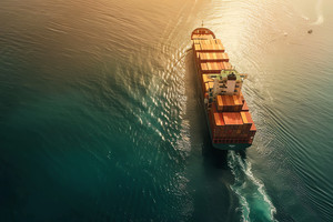 Frachtschiff auf dem Meer